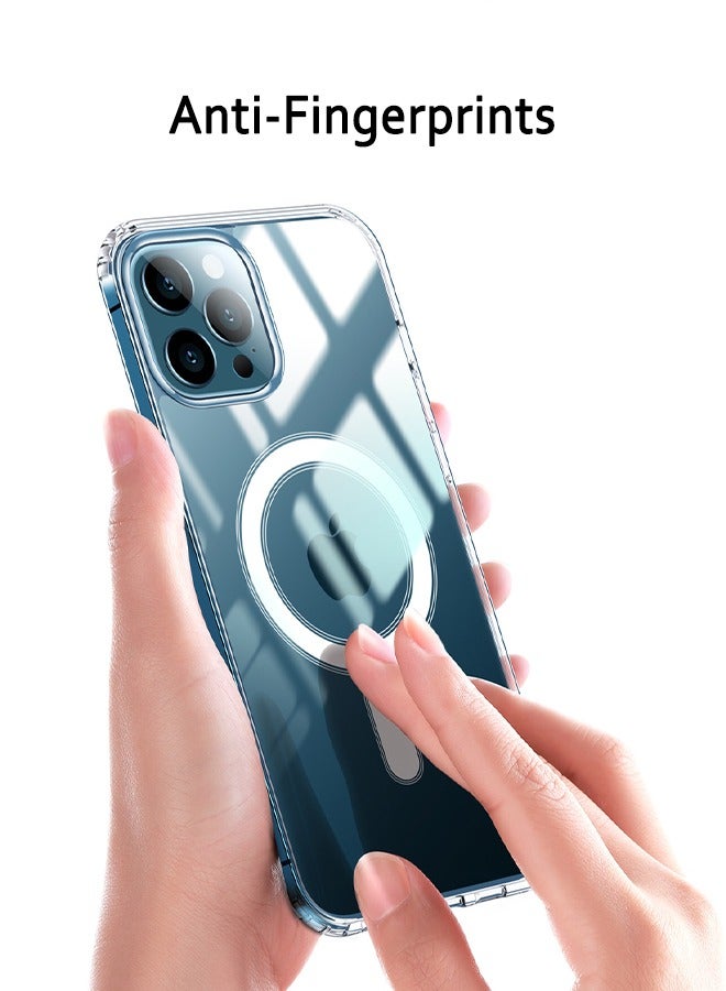 iPhone 15 Pro Case Cover [Compatible with MagSafe] [Strong Magnetic] [10FT Military Grade Protective] Full Protection Comfortable Hold Accessory Back Cover for  iPhone 15 Pro Clear - Image 3