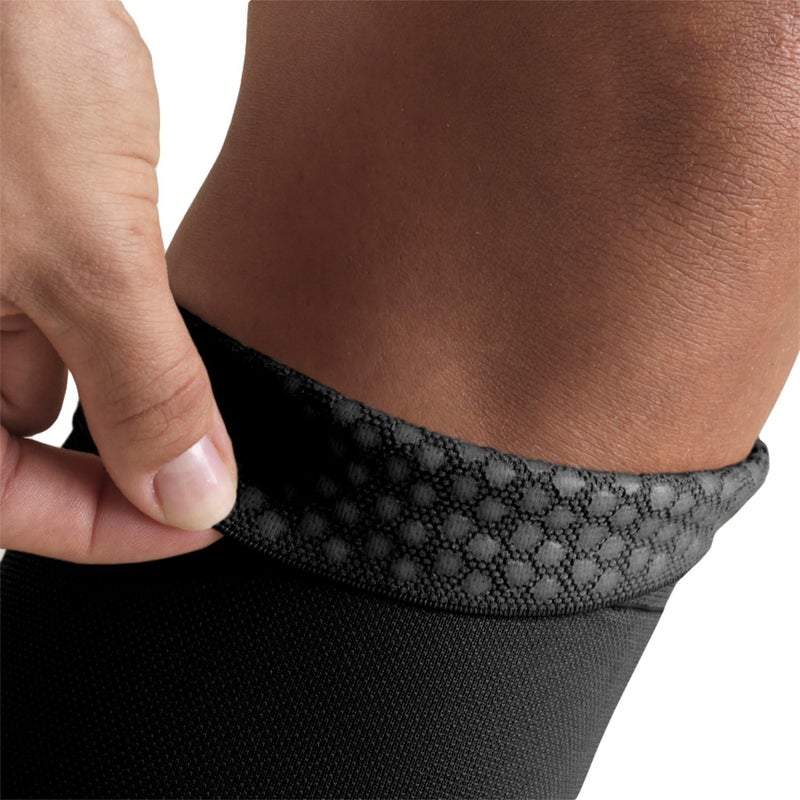 Truform 30-40 mmHg Compression Stockings for Men and Women, Thigh High Length, Open Toe, X-Large, Black - Image 3