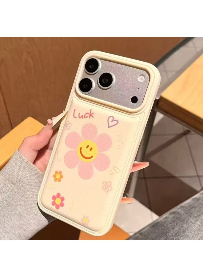 Apple iPhone 17 Pro phone case with a stylish and creative sunflower white design for shock protection