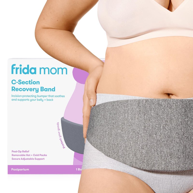 Frida Mom C-Section Belly Binder for Post-Op, C-Section Recovery Must Have Band, Incision Protector, Targeted Hot & Cold Therapy for Swelling - Image 1