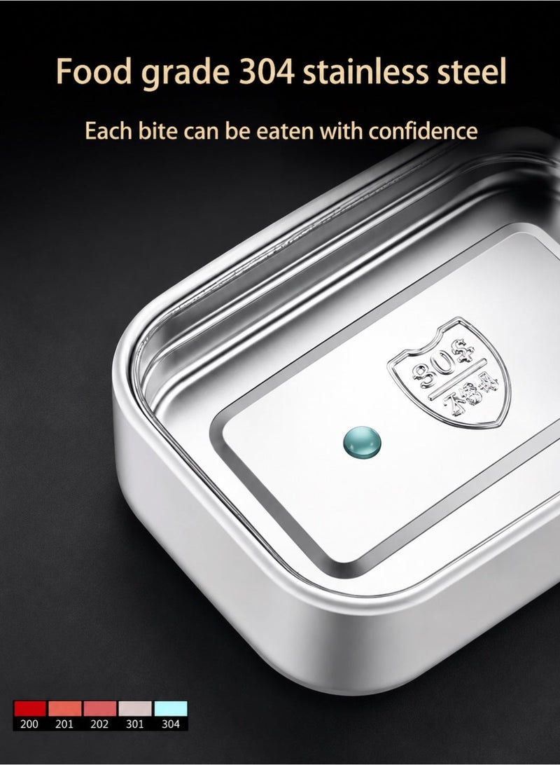 Saudi Select Tableware Bento Box, Microwave Oven Heating, Heat Preservation, Double-layer Plastic Lunch Box, Food Grade Portable Student Lunch Box Multicolour ABS ‎21.5 x 11.5 x 10.5 cm - Image 5