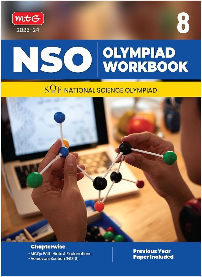 MTG National Science Olympiad (NSO) Workbook for Class 8 - Quick Recap, MCQs, Previous Years Solved Paper and Achievers Section - SOF Olympiad Preparation Books For 2023-2024 Exam ANIL AHLAWAT  - Image 1
