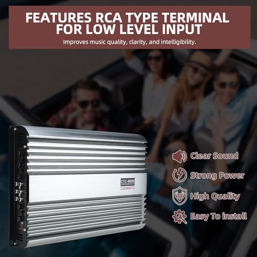 YaeCCC 3200W 12V 4 Channel Car Amplifier Stereo Power Amp Audio 4CH Bass Sub Woofer - Image 3