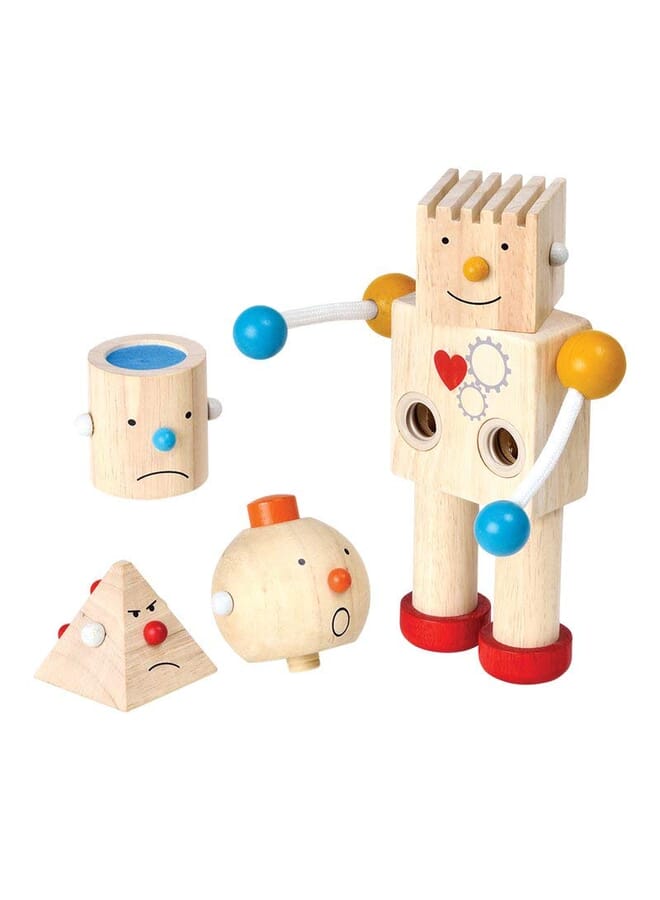 Raxoom Wooden Buildarobot Multicolor - Image 1