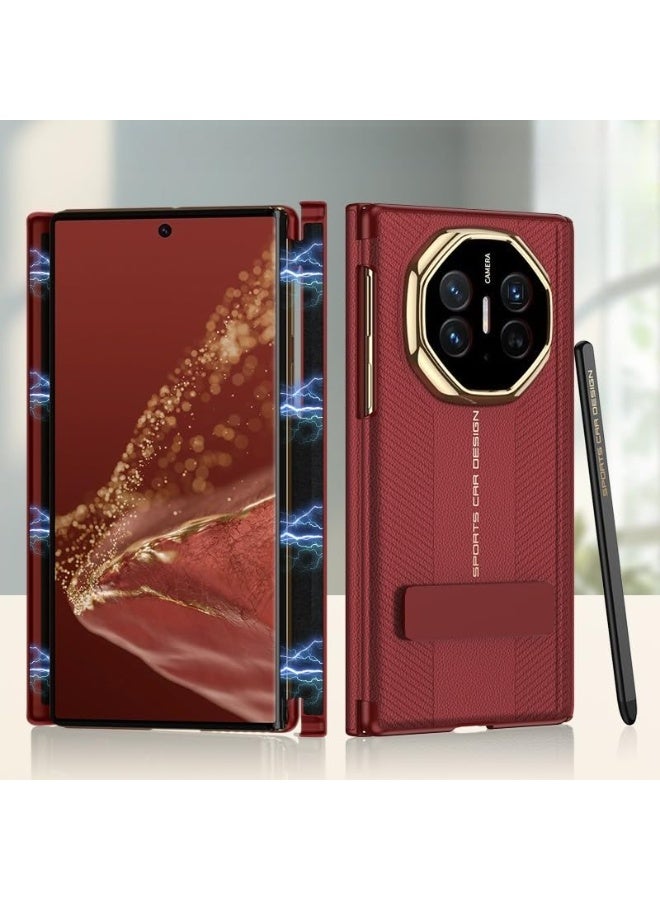 general Case Compatible with Huawei Mate XTs Ultimate Design with Stylus Pen, Premium Leather Case Double Magnetic Hinge Protection, Shockproof Cover 270° Rotating Stand - Image 1