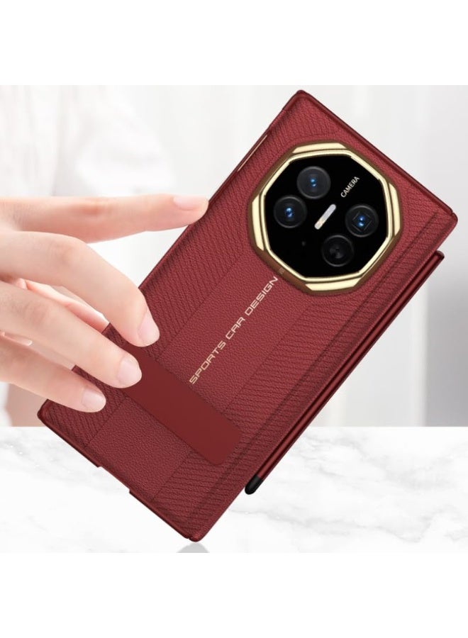 general Case Compatible with Huawei Mate XTs Ultimate Design with Stylus Pen, Premium Leather Case Double Magnetic Hinge Protection, Shockproof Cover 270° Rotating Stand - Image 5