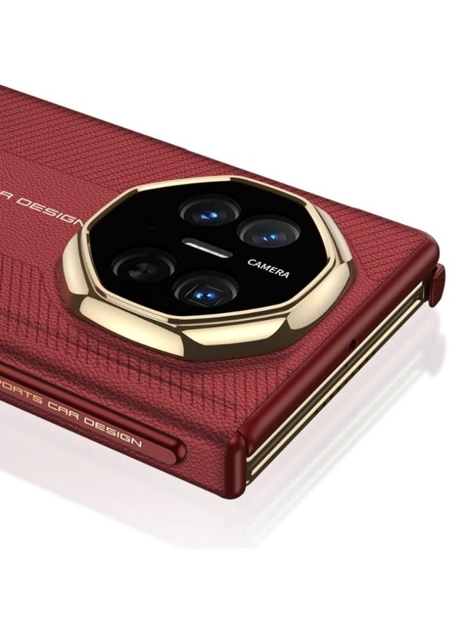 general Case Compatible with Huawei Mate XTs Ultimate Design with Stylus Pen, Premium Leather Case Double Magnetic Hinge Protection, Shockproof Cover 270° Rotating Stand - Image 4