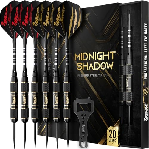 IgnatGames Premium Steel Tip Darts – 3/6/12 Pack Brass Barrels with Aluminum Shafts, 16 GlideXPro Flight Set, Tool Kit & Giftable Case - Image 1