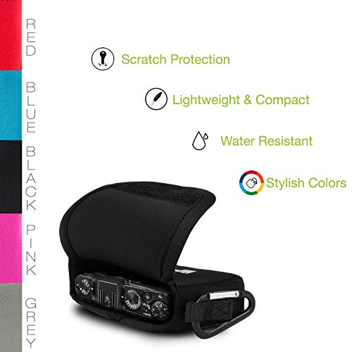 MegaGear ''Ultra Light'' Neoprene Camera Case, Bag with Carabiner for Fujifilm X70 Digital Camera (Black) (MG711) - Image 5
