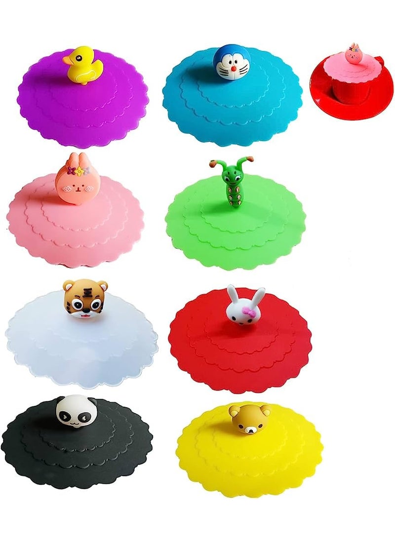 CELLEBII CELLEBII Reusable Cute Fruit cartoon and animal design Silicone cover for Cup and Drinking Glass Lid Cover AntiDust Random colour 4  - Image 4