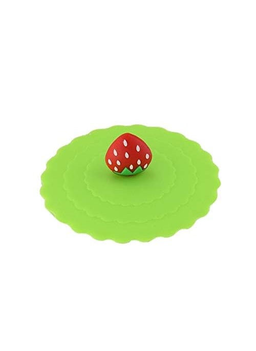 CELLEBII CELLEBII Reusable Cute Fruit cartoon and animal design Silicone cover for Cup and Drinking Glass Lid Cover AntiDust Random colour 4  - Image 2