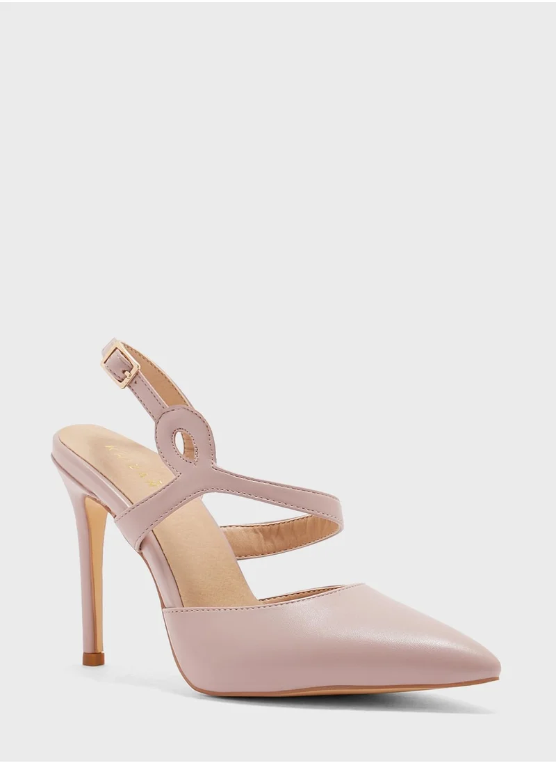 Khizana Asymmetric Loop Detail Strap Pump