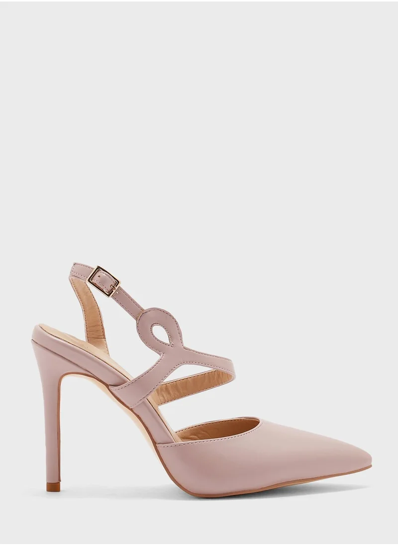 Khizana Asymmetric Loop Detail Strap Pump