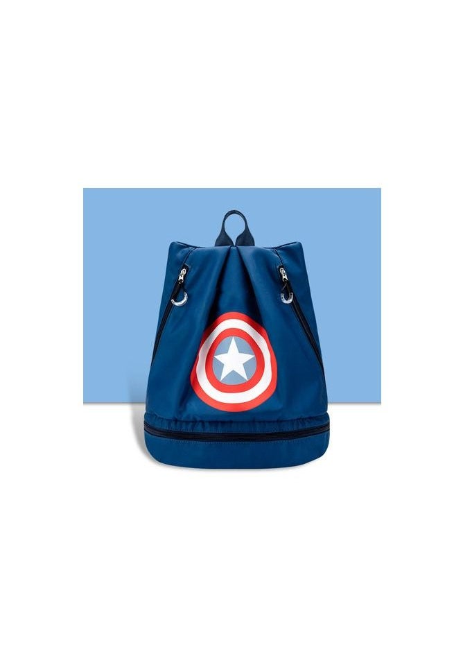 NIBEMINENT Children's Dry and Wet Separation Swimming Bag Portable Drawstring Backpack Waterproof Gym Sports Pool Beach Gear 