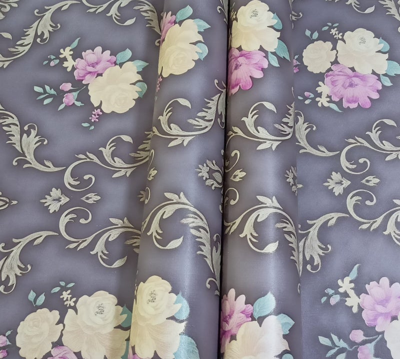 ELTON Wall Stickers DIY Wallpaper Luxury Self Adhesive Decals Living Room Bedroom Decoration Furniture Makeover Damask Flower (45 x 300 cm) - Image 1