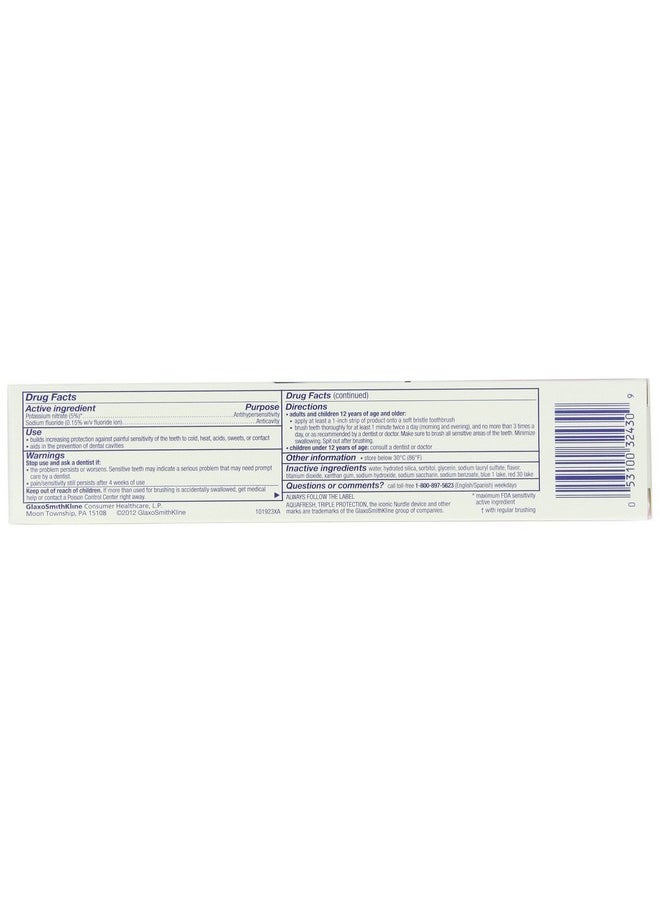 Aquafresh - Quafresh Maximum Strength Toothpaste For Sensitive Teeth Smooth Mint 5.6 Oz - Image 1