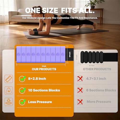 Sonkoloro Adjustable Wrist Weights for Women Men, Leg Weights for Women 0.75lb-1lb Each for Walking, Yoga, Dance, Barre, Gym (Black, 2.6LB(2 Pcs)) - Image 3
