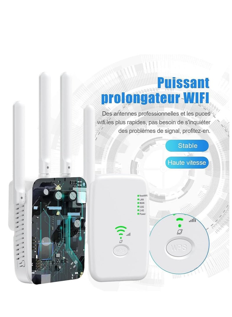 RATSAW 1200Mbps Dual-Band Wireless WiFi Repeater UK Plug White  - Image 4