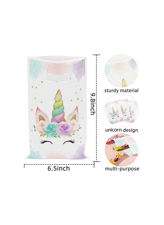 DaiUni 30 Pcs Unicorn Goodie Bags Party Favor Bags With Handles For Kids Birthday (Watercolor Unicorn)  - Image 3