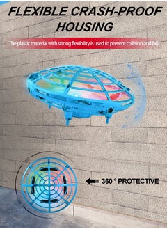 هوديوس طائرة بدون طيار للأطفال ، لعبة طائرة صغيرة على شكل UFO ، هدايا رائعة لأعياد الميلاد والمهرجانات للأولاد أو الفتيات مع 5 مستشعرات لتجنب العوائق ، 3 أوضاع للسرعة تحوم في رحلة 360 درجة  - Image 4