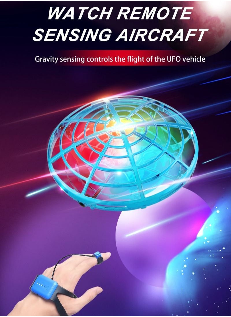 هوديوس - طائرة بدون طيار للأطفال ، لعبة طائرة صغيرة على شكل UFO ، هدايا رائعة لأعياد الميلاد والمهرجانات للأولاد أو الفتيات مع 5 مستشعرات لتجنب العوائق ، 3 أوضاع للسرعة تحوم في رحلة 360 درجة - Image 1