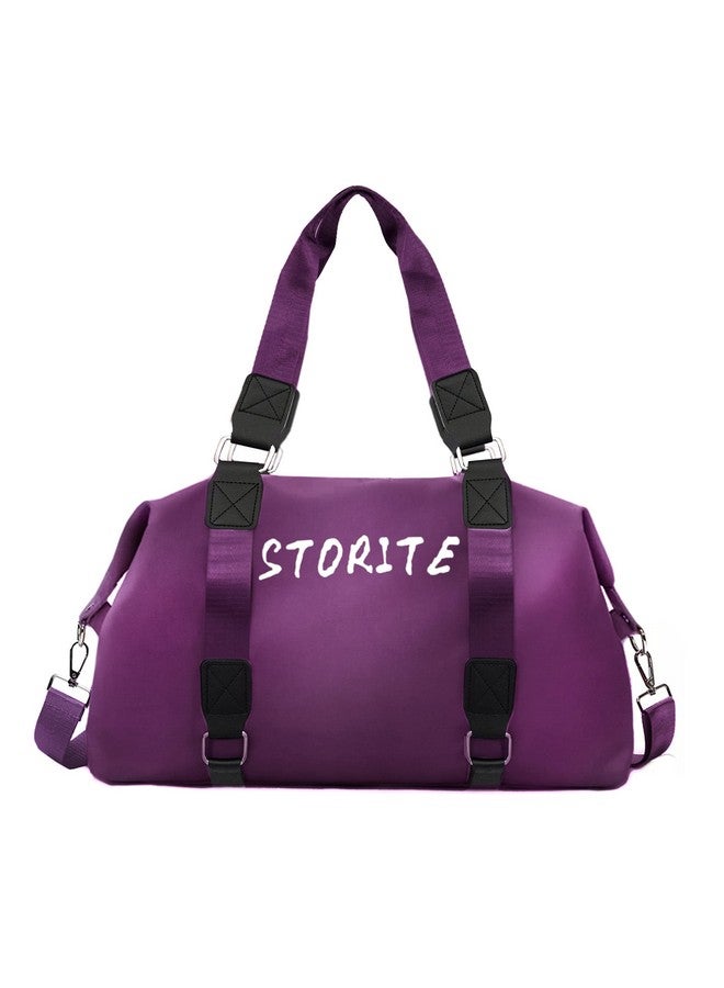 ستوريت حقيبة سفر دافل نايلون 47 سم من ستوريت، حقيبة كتف رياضية للنساء مع جيب مبلل وحقيبة سفر للعطلات - (نبيذ أحمر، 47 × 16 × 30 سم) - Image 1