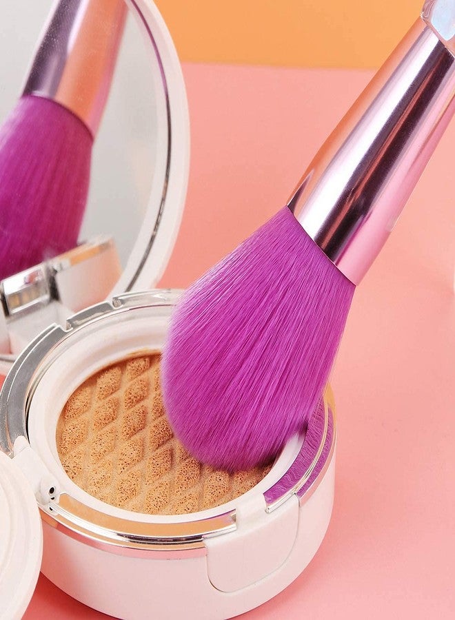 CARTSHOPPER Makers Blue Crystal Makeup Brush Set Rhinestone Transparent Handle Brushes Set Powder Foundation Concealer Eyeshadow Makeup Brushes Kit Women Beauty Tool-10Pcs - Image 4