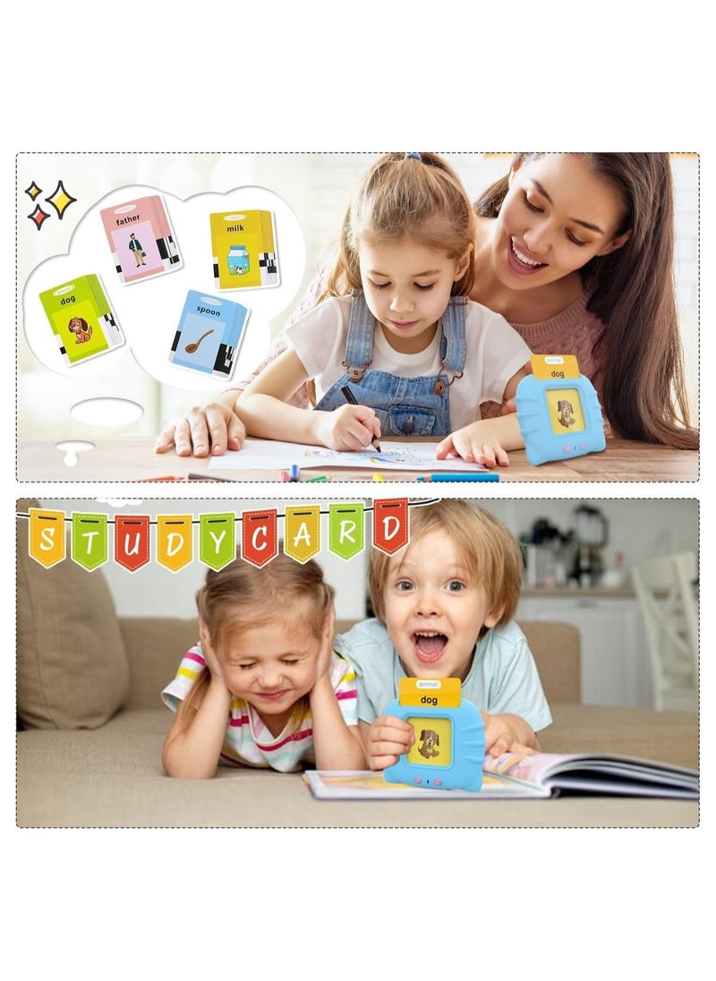 Flash Cards Learning Toys for 2-7 Years Old, Electronic 112 PCS Audible Flashcards Preschool Educational Talking Toys with 224 Sight Words,12 Theme/Animal Food Vehicle - Image 3