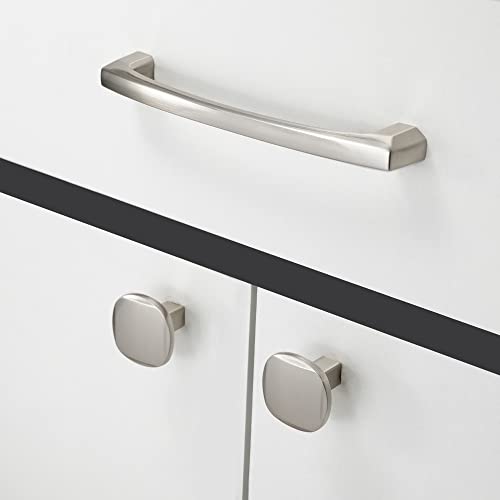 COTYKILEY 10 Pack 5Inch(128mm) Brushed Satin Nickel Kitchen Cabinet Handles Silver Cabinet Pulls Cabinet Door Handles Kitchen Cabinet Hardware Cupboard Drawer Pulls Dresser Handles - Image 3