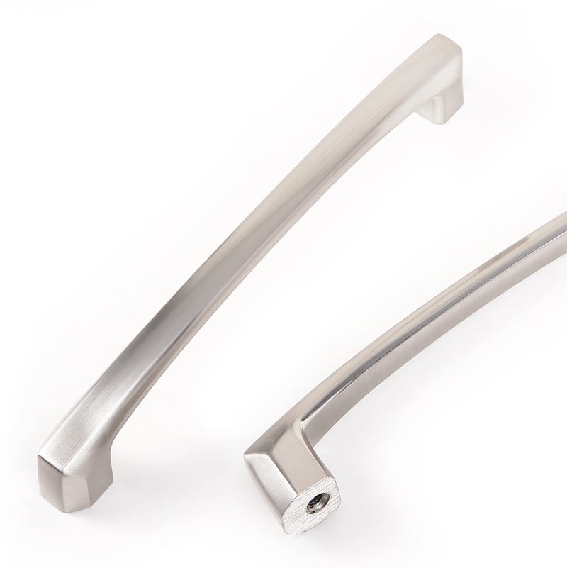 COTYKILEY 10 Pack 5Inch(128mm) Brushed Satin Nickel Kitchen Cabinet Handles Silver Cabinet Pulls Cabinet Door Handles Kitchen Cabinet Hardware Cupboard Drawer Pulls Dresser Handles - Image 1