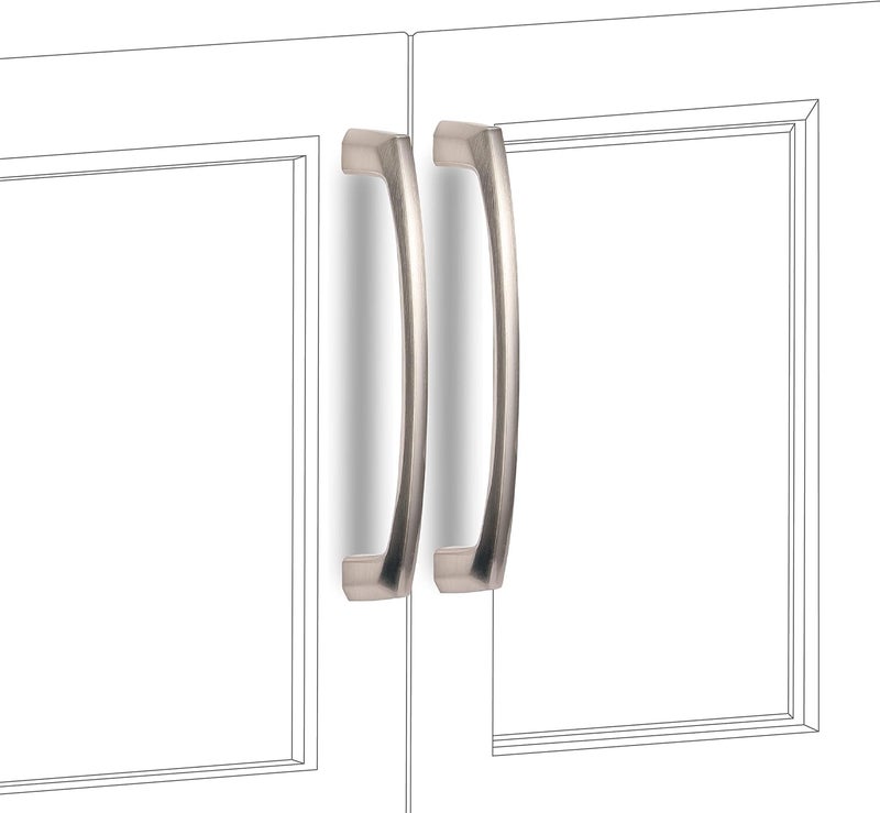 COTYKILEY 10 Pack 5Inch(128mm) Brushed Satin Nickel Kitchen Cabinet Handles Silver Cabinet Pulls Cabinet Door Handles Kitchen Cabinet Hardware Cupboard Drawer Pulls Dresser Handles - Image 4