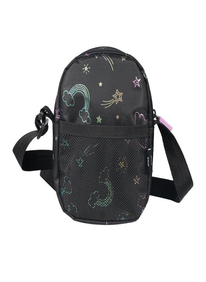 Smily Kiddos Stary Pop Sling Bag for Kids - Black | Space Theme Crossbody Bag | Lightweight Travel & Casual Bag for Girls & Boys | Adjustable Strap | 17 × 13 × 6 cm - Image 5