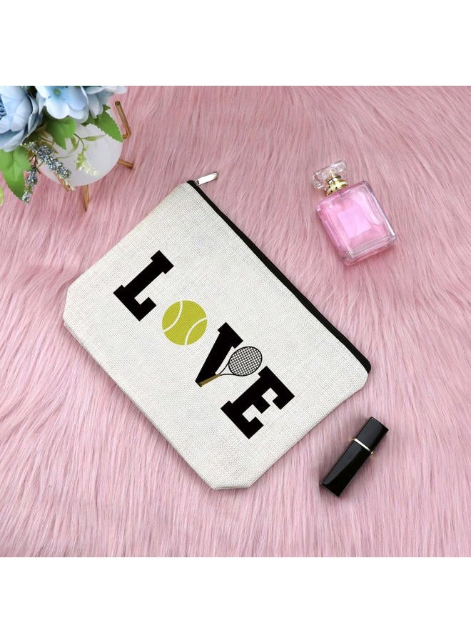 Sfodiary Tennis Gifts Makeup Bag Inspirational Gift for Tennis Player Birthday Gift for Women Cosmetic Bag Tennis Lover Gift Graduation Gift for Tennis Girl Travel Cosmetic Pouch Christmas Gift - Image 3