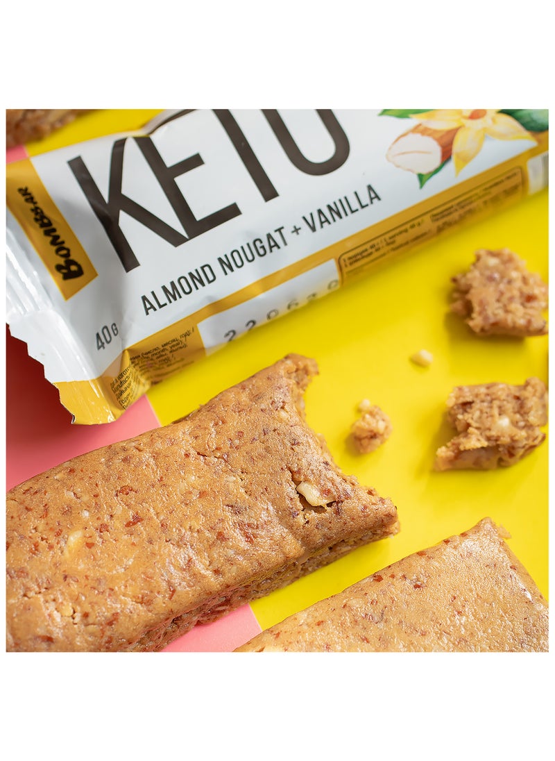 BOMBBAR Protein Keto Bar with Almond Nougat and Vanilla 12x40g  - Image 2