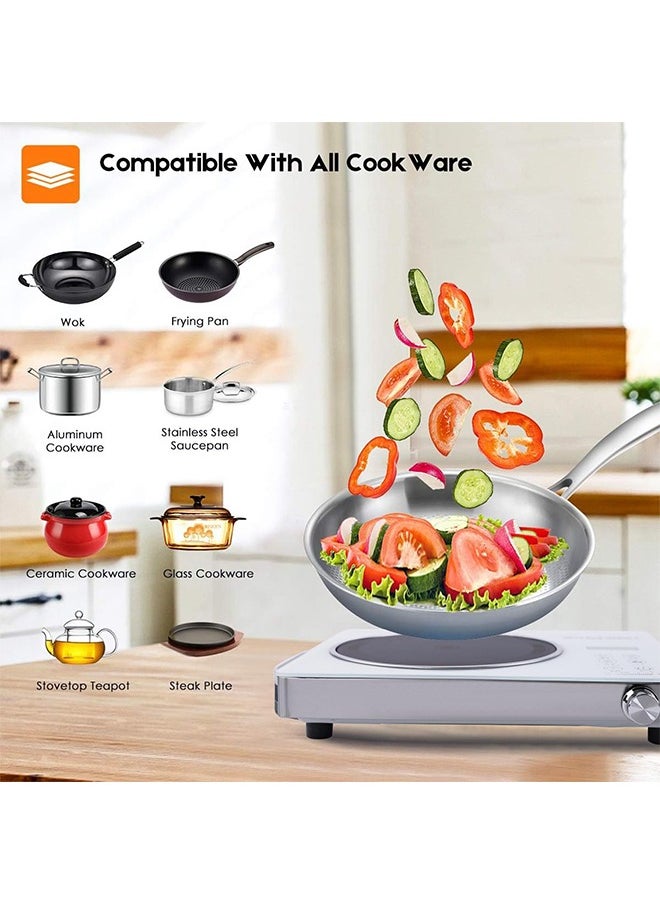 Joshberg 3500W Infrared Cooker,Single Infrared Ceramic Hot Plate,Induction Cooker Electric Infrared Burner Compatible for All Cookwares - White  - Image 3