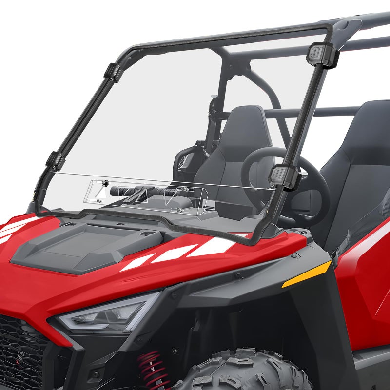 MDPROMCP RZR 200 Windshield Scratchresisatant Vent Full Window Compatible with 2022 2023 2024 2025 Polaris RZR 200 EFI Clean Window Waterproof Used with Hard Soft Roof Accessories