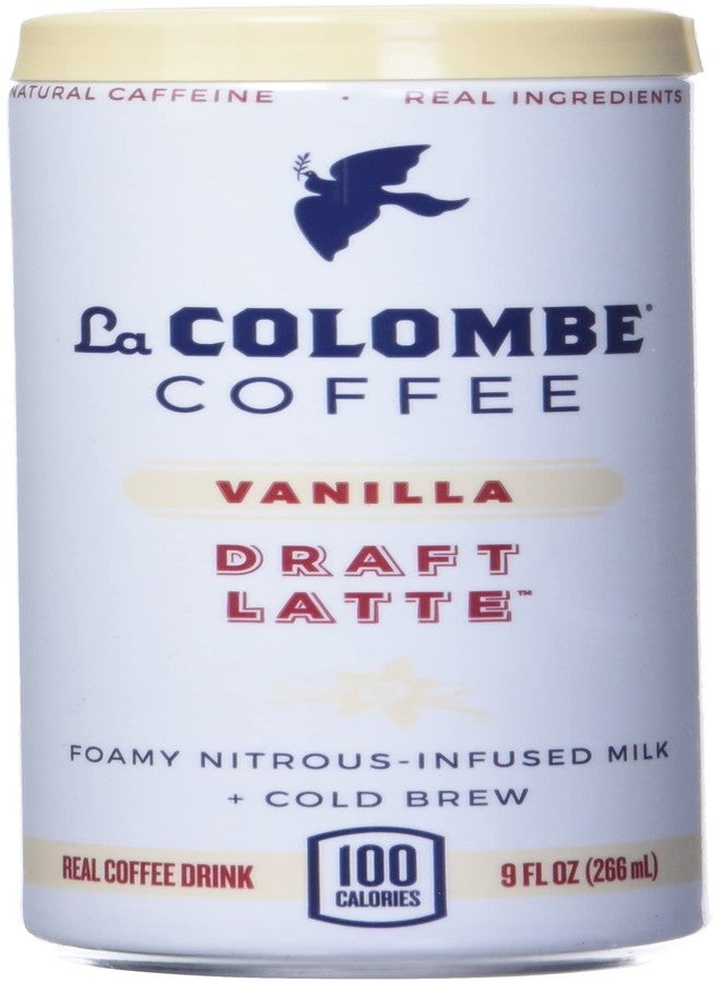 La Colombe علبة لا كولومب درافت لاتيه إسبريسو مضغوط على البارد متنوعة 9 أونصة (موكا/ثلاث جرعات/فانيليا، عبوة من 12 علبة) - Image 1