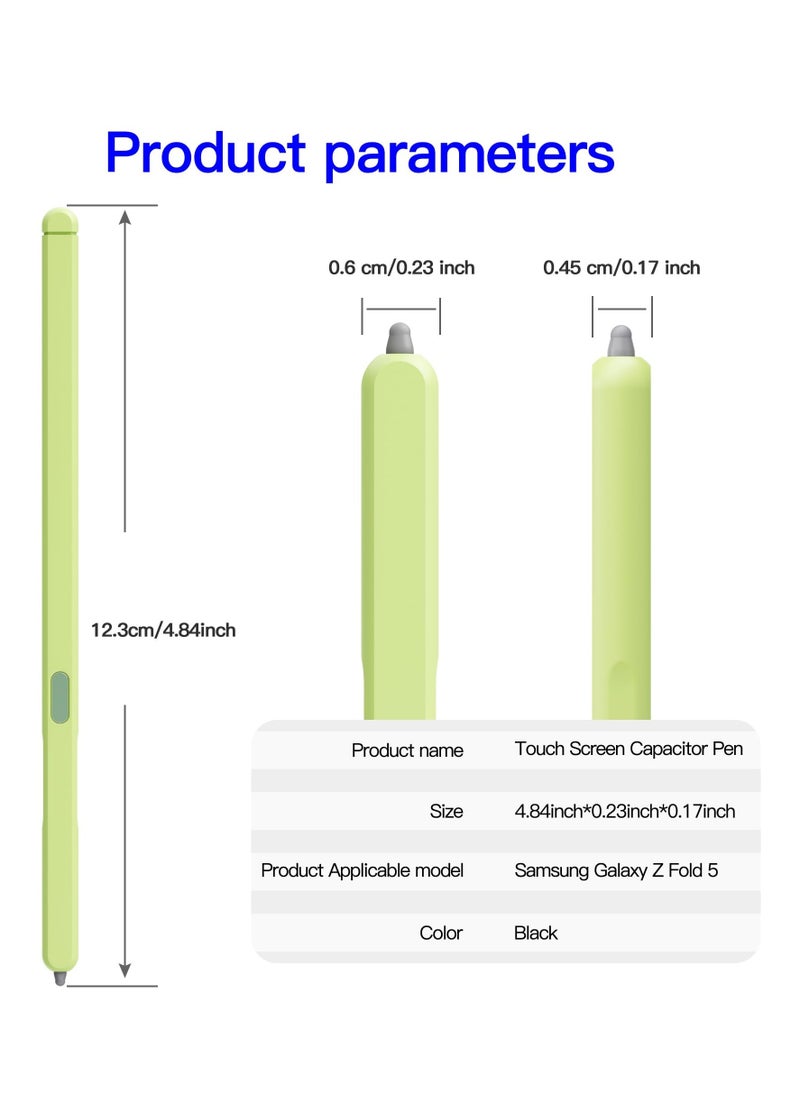 Slim Stylus Pen for Samsung Galaxy Z Fold5 - 1.5mm Tip, 4,096 Pressure Levels, Compact Design, Green Color, Perfect for Precision Writing