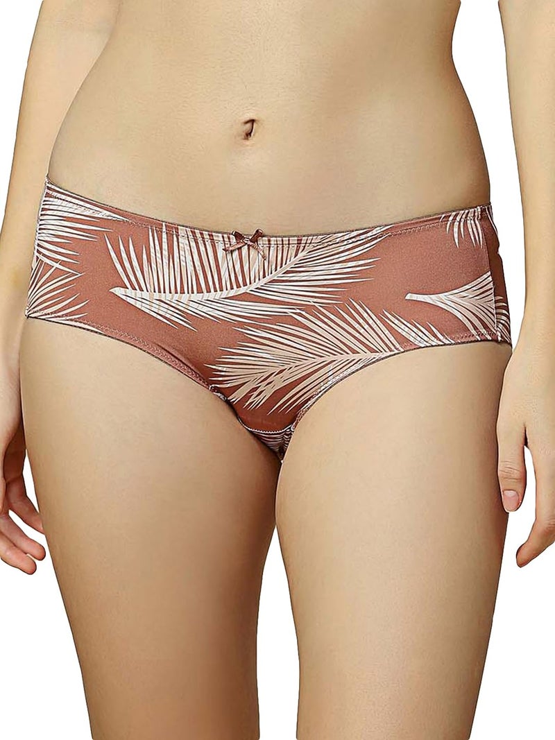 Triumph Tropical Print Palm Series Everyday Seamless Hipster Brown - Image 1