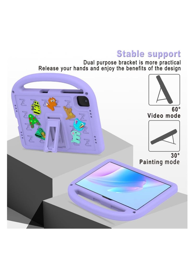 Kids Case Compatible with Honor Pad X8a11 inch (2024) 【Kids Friendly】 DIY Cute Cartoon Lightweight EVA Shockproof Handle Stand Protective Cover with Shoulder Strap - Image 4