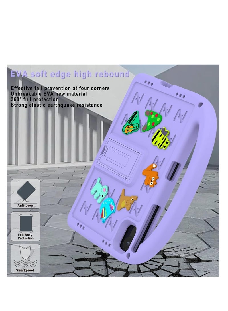 Kids Case Compatible with Honor Pad X8a11 inch (2024) 【Kids Friendly】 DIY Cute Cartoon Lightweight EVA Shockproof Handle Stand Protective Cover with Shoulder Strap - Image 3