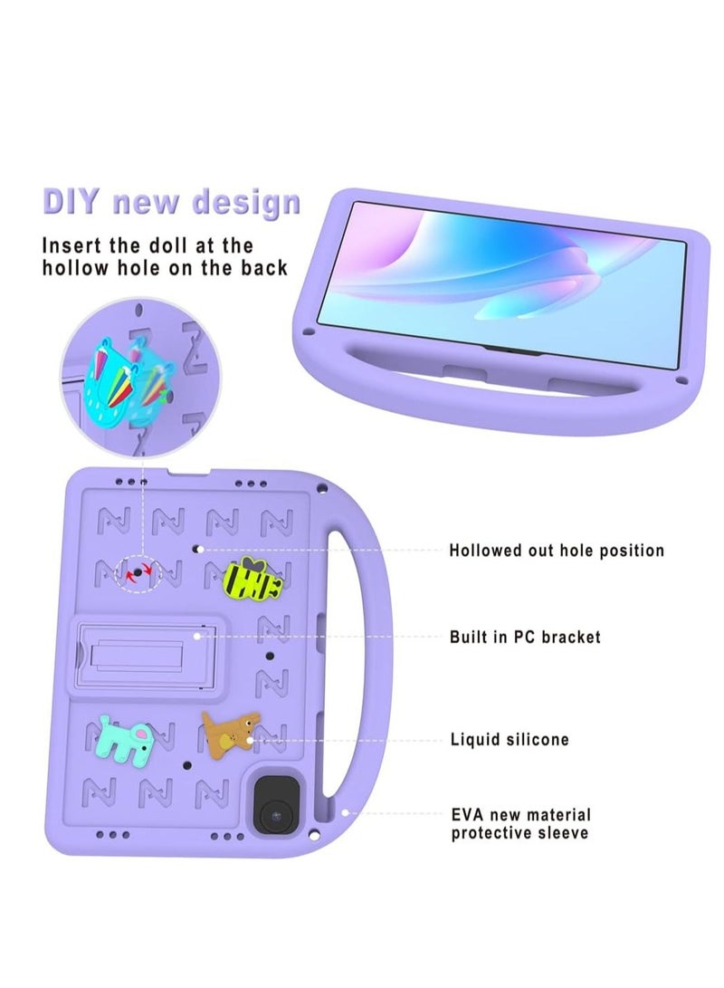 Kids Case Compatible with Honor Pad X8a11 inch (2024) 【Kids Friendly】 DIY Cute Cartoon Lightweight EVA Shockproof Handle Stand Protective Cover with Shoulder Strap - Image 2