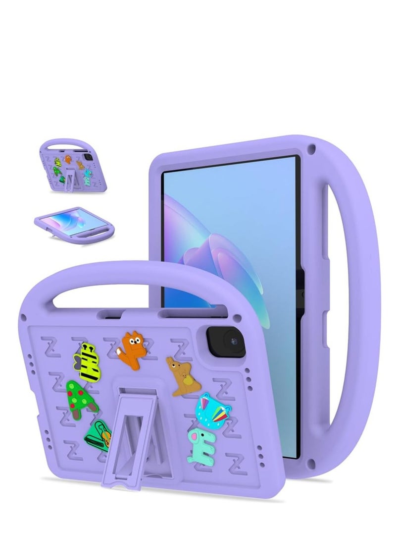 Kids Case Compatible with Honor Pad X8a11 inch (2024) 【Kids Friendly】 DIY Cute Cartoon Lightweight EVA Shockproof Handle Stand Protective Cover with Shoulder Strap - Image 1