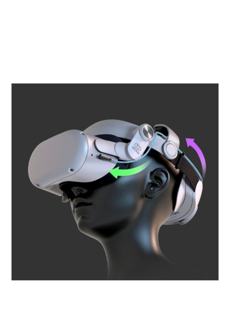 Generic - Adjustable Head Strap Compatible with Quest 2 Replacement for Quest 2 Elite Strap Accessories for Enhanced Support and Comfort in VR Suitable for Children and Adults - Image 1