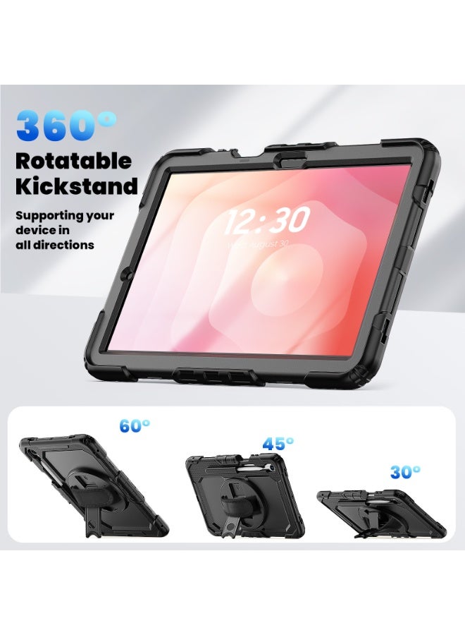 general Compatible with Samsung Galaxy Tab S11 11 Inch (Model SM-X730 X736B) 2025 Case with Screen Protector Heavy Duty Shockproof Case Hybrid Full-Body Protective Cover Kickstand+Handle+Strap - Image 2