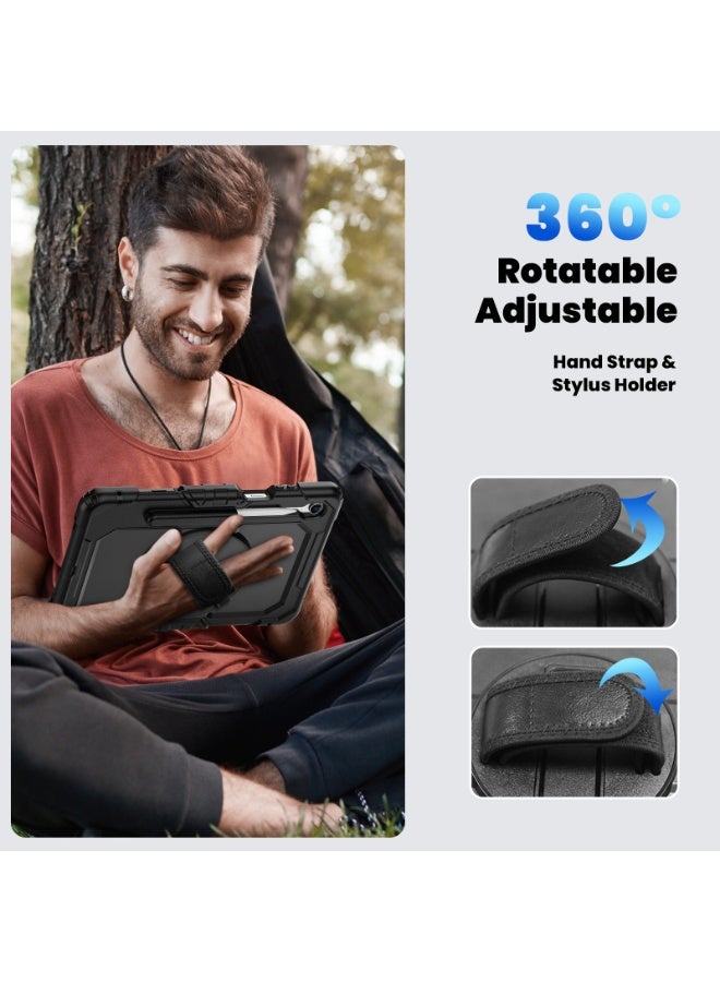 general Compatible with Samsung Galaxy Tab S11 11 Inch (Model SM-X730 X736B) 2025 Case with Screen Protector Heavy Duty Shockproof Case Hybrid Full-Body Protective Cover Kickstand+Handle+Strap - Image 3