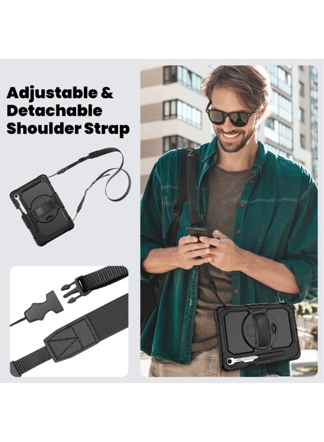 general Compatible with Samsung Galaxy Tab S11 11 Inch (Model SM-X730 X736B) 2025 Case with Screen Protector Heavy Duty Shockproof Case Hybrid Full-Body Protective Cover Kickstand+Handle+Strap - Image 4