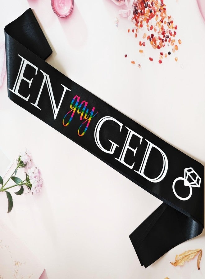 ماجنوسون جاردن وشاح خطوبة حديقة ماغنوسون، وشاح للعروس والعريس، لوازم حفلات توديع العزوبية، ديكور حفلات الخطوبة للمثليين، إكسسوارات موكب شهر فخر مجتمع الميم - Image 2