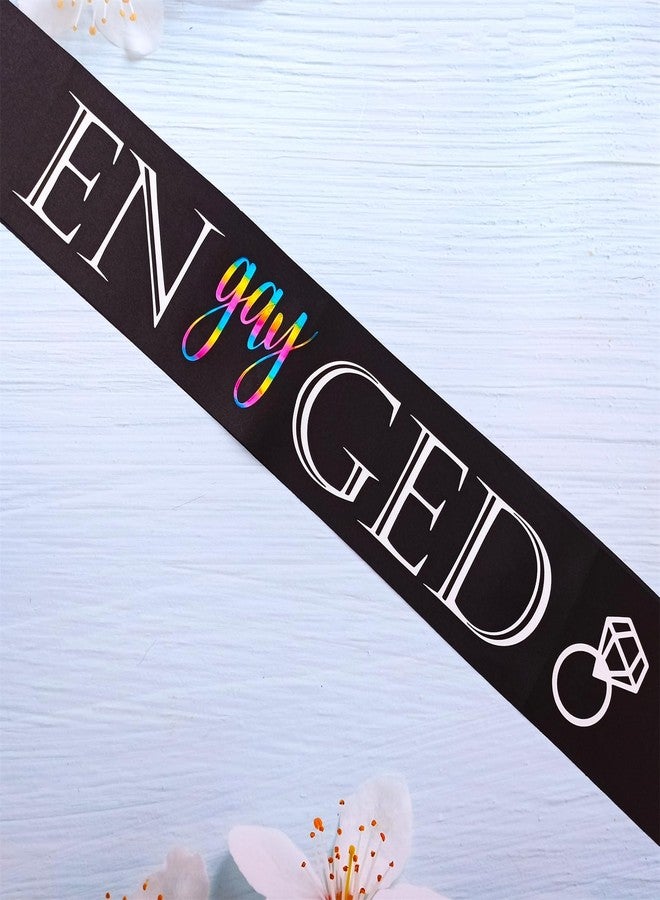 ماجنوسون جاردن وشاح خطوبة حديقة ماغنوسون، وشاح للعروس والعريس، لوازم حفلات توديع العزوبية، ديكور حفلات الخطوبة للمثليين، إكسسوارات موكب شهر فخر مجتمع الميم - Image 3