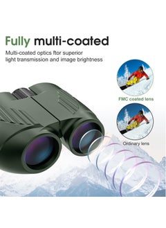 Generic Rodcirant Binoculars 20x25 for Adults and Kids, High Power Easy Focus Binoculars with Low Light Vision, Compact Binoculars for Bird Watching and Travel (Green)  - Image 3